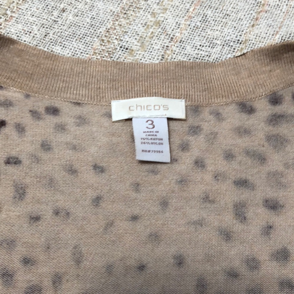 Chico’s Cheetah Rhinestone sweater - Picture 4 of 5